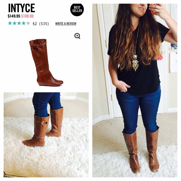 Steve Madden |  "Intyce" Cognac Leather Boots - Picture 13 of 13